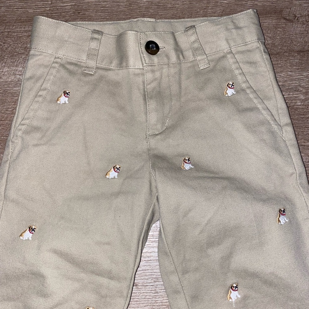 Janie and Jack bulldog khaki pants
